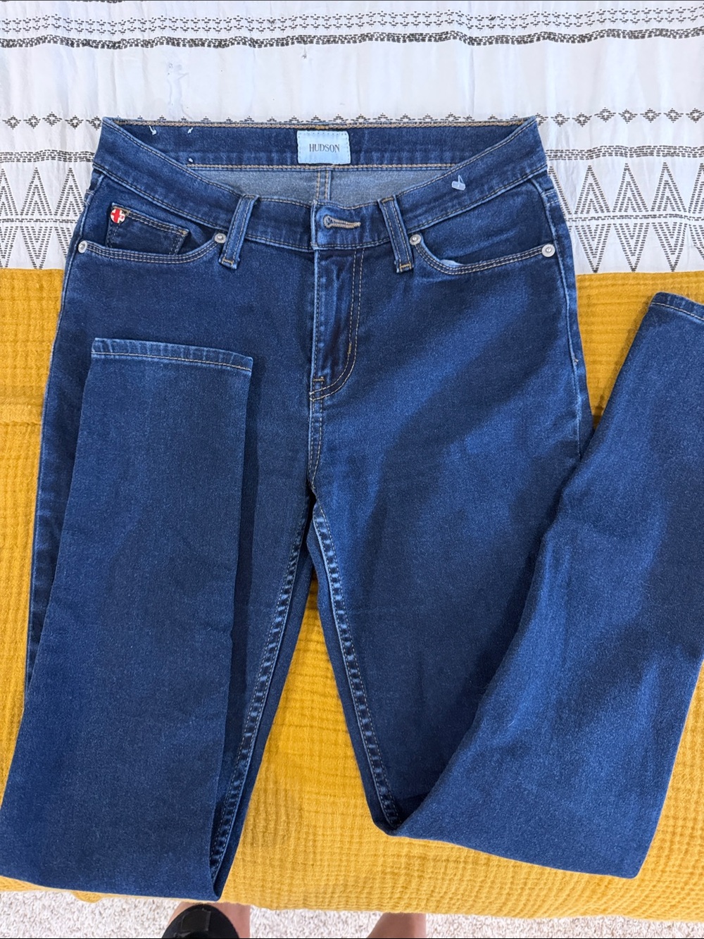 Hudson Natalie Jeans Women’s Dark Blue Midrise Super Skinny Denim- Size 25